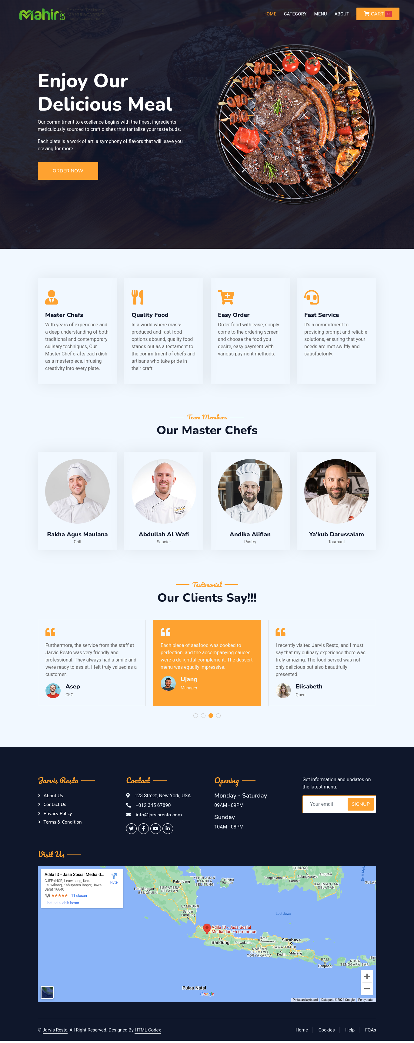 Jarvis Resto App project preview